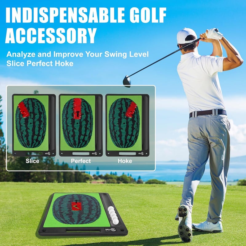 JIUYIBC Golf Mat Pro Premium Swing Training Mat for Analyzing Swing Path and Ball Impact, Replaceable Golf Practice Mats for Indoor Outdoor Hitting Training, Gifts for Men - Image 3